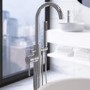 Chrome Freestanding Bath Shower Mixer Tap - Arissa - Better Bathrooms
