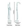 GRADE A2 - Chrome Freestanding Bath Shower Mixer Tap - S9
