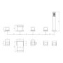 GRADE A2 - Aqua 5 Tap Hole Bath Shower Mixer