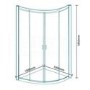 Quadrant Sliding Shower Enclosure 1000 x 1000mm - 4mm Glass - Aqualine Range