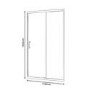 Aqualine 4mm 1100 Sliding Shower Door