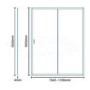 Aqualine 4mm 1600 Sliding Shower Door