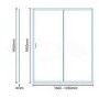 Aqualine 4mm 1700 Sliding Shower Door