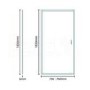 Pivot Shower Door 760mm - 6mm Glass - Aqualine Range