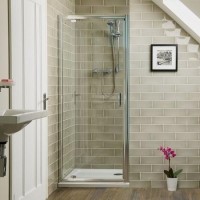 Pivot Shower Door - 800mm - 6mm Glass - Aqualine