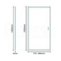 Pivot Shower Door - 800mm - 6mm Glass - Aqualine
