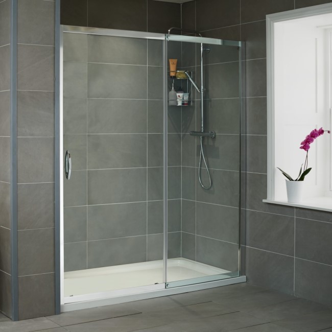 Sliding Shower Door 1100mm - 8mm Glass - Aquafloe Iris Range