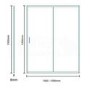Sliding Door Shower Enclosure 1100 x 900mm - 8mm Glass - Aquafloe Iris Range