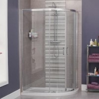 1200 x 800mm Offset Sliding Door Quadrant Shower Enclosure - Aqualine