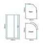 1200 x 800mm Offset Sliding Door Quadrant Shower Enclosure - Aqualine