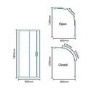 1200 x 800mm Offset Sliding Door Quadrant Shower Enclosure - Aqualine