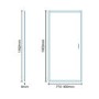 Aquafloe Iris 8mm 800 Hinged Door 
