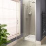 GRADE A2 - Hinged Shower Door 900mm - 8mm Glass - Aquafloe Iris Range