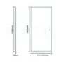 GRADE A2 - Hinged Shower Door 900mm - 8mm Glass - Aquafloe Iris Range