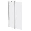 Straight Hinged Double Bath Shower Screen H1400 x W940mm