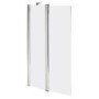 Straight Hinged Double Bath Shower Screen H1400 x W940mm