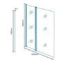 Straight Hinged Double Bath Shower Screen H1400 x W940mm
