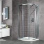 Aquafloe 6mm 1000 x 1000 Sliding Door Quadrant Shower Enclosure 