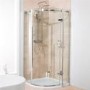 Alona 6mm 800 x 800 Frameless Hinged Door Quadrant Shower Enclosure