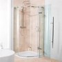 Alona 6mm 800 x 800 Frameless Hinged Door Quadrant Shower Enclosure