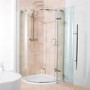 Alona 6mm 800 x 800 Frameless Hinged Door Quadrant Shower Enclosure