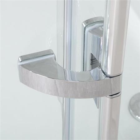 Alona 6mm 800 x 800 Frameless Hinged Door Quadrant Shower Enclosure