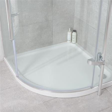 Alona 6mm 800 x 800 Frameless Hinged Door Quadrant Shower Enclosure