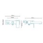 GRADE A1 - Cube Wall Mounted Bath Shower Mixer