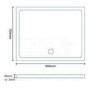 Rectangular Low Profile Shower Tray 900 x 700mm - Slim Line
