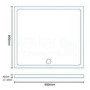 Rectangular Low Profile Shower Tray 900 x 800mm - Slim Line