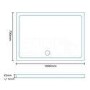 Stone Resin Low Profile Rectangular Shower Tray 1000 x 700mm- Slim Line