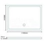 Low Profile Rectangular Shower Tray 1100 x 800mm Stone Resin - Slim Line