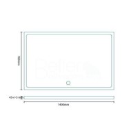 Stone Resin Low Profile Rectangular Shower Tray 1400 x 760mm - Slim Line