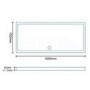 Low Profile Rectangular Shower Tray 1600 x 700mm Stone Resin - Slim Line