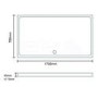 Low Profile Rectangular Shower Tray 1700 x 750mm Stone Resin - Slim Line