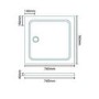 GRADE A1 - Slim Line 760 x 760 Square Shower Tray