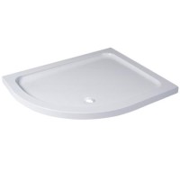 Low Profile Left Hand Offset Quadrant Shower Tray 900 x 760mm Stone Resin - Slim Line