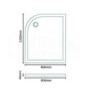 Offset Quadrant Left Hand Low Profile Shower Tray - 1200 x 800mm - Slim Line
