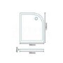 Right Hand Offset Quadrant Low Profile Shower Tray 1200 x 900mm - Slim Line