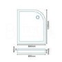 Easy Plumb 1200 x 800 Right Hand Quadrant Shower Tray