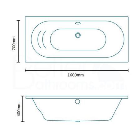 Duo 1600 Double Ended Bath