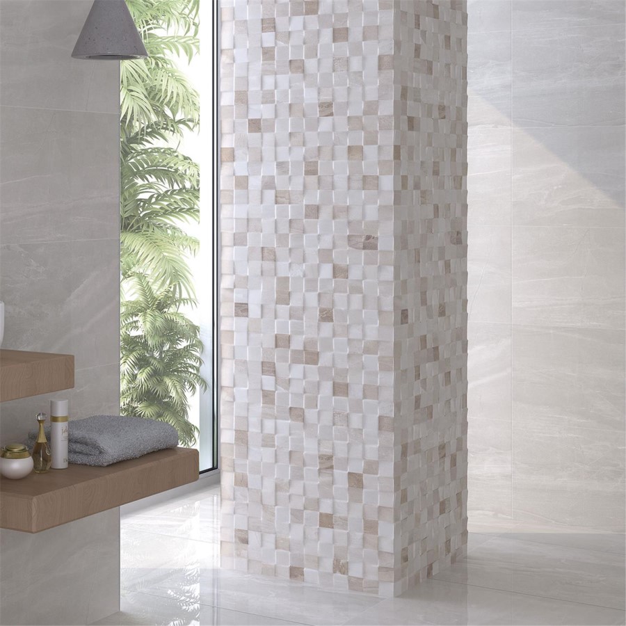 Atrium Kios Gris Relieve Wall Tile