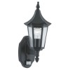 Bel Aire Black Outdoor Wall Light With Clear Glass And Sensor