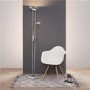 Double Chrome Floor Lamp With Dimmer
