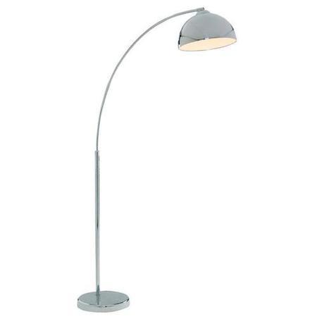 Giraffe Chrome Floor Lamp With Dome Shaped Metal Shade