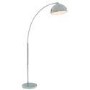 Giraffe Chrome Floor Lamp With Dome Shaped Metal Shade
