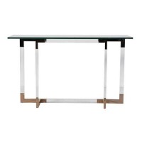 Acrylic & Copper Modern Console Table