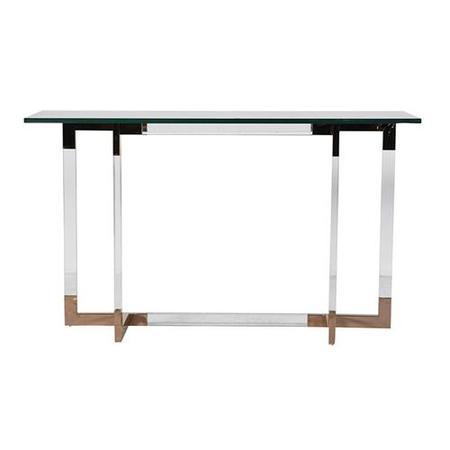Acrylic & Copper Modern Console Table