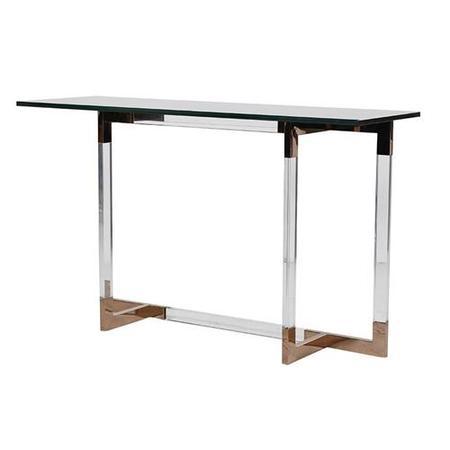 Acrylic & Copper Modern Console Table