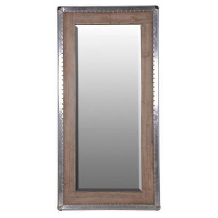 Large Silver Trim Wood Mirror 1810(H) 910(W)